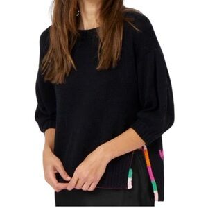 Kerri Rosenthal silk and linen Chloe Sweater in Black Size L